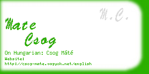 mate csog business card