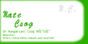 mate csog business card